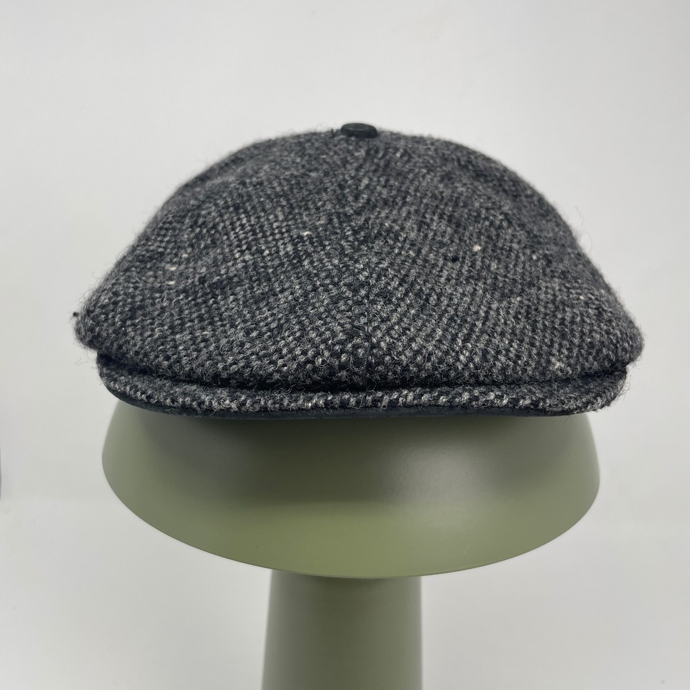 Goorin Bros Woolrich Wool Flat Cap Grey Tweed Ivy Hat USA Made 103-4138 M Read